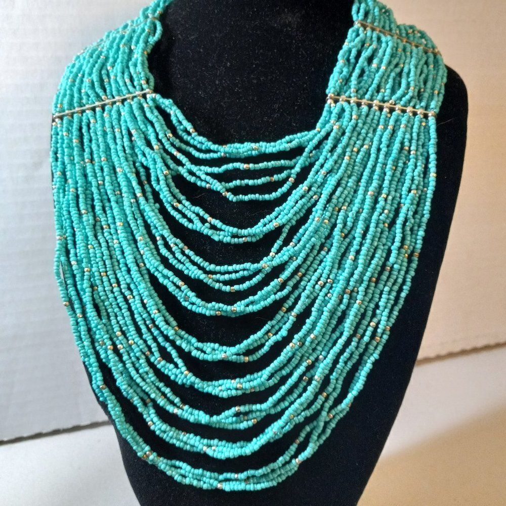 Turquoise Bib Necklace 
